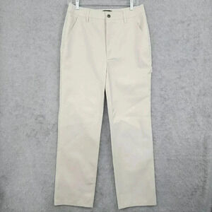 AFRM Womens Cream Faux Leather Straight Pants Size 28 13PT